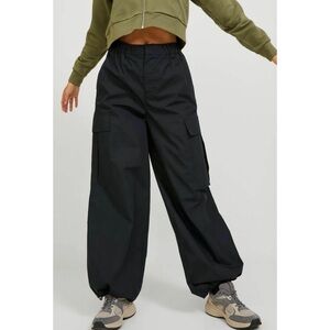 Wide Leg Black Cargo Pants